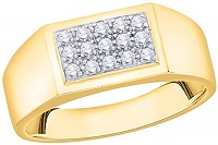 Diamond Mens Engagement Rings in 14K Gold