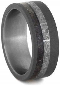 7mm Titanium Ring, Sterling Silver Band, Titanium Rings Wedding Band
