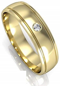 9ct Real Handcrafted Solid Yellow Gold Engagement Ring Gift for Him