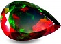 4 LOG 10.73 ct Pear Cut Flashing 360 Degree Multicolor Black Opal Gemstone
