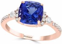 14K Rose Gold Tanzanites & Diamond Ring, 2.53 TCW