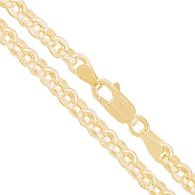 Gold Rolo Cable Link Chain Necklace