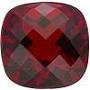 Antique Square Shape Checkerboard Red Garnet Gemstone