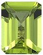 6.81 Cts of 13 x 11 mm AAA Emerald Cut Peridot Loose Gemstone