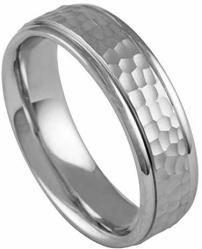 Men's Platinum 950 Hammer Finish 6.5mm Comfort Fit Wedding Band