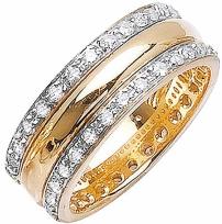 1.88ct TDW White Diamonds Two Tone Platinum-18K Rope Edge Men's Wedding Band (G-H, SI1-SI2)