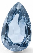 7.32 Carat Pear Shaped Fancy Vivid Blue Diamond