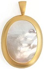 18K Yellow Gold and Mother of Pearl Renewal Pendant