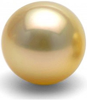 Single Cultured Golden South Sea Loose Pearl, AAA Quality, 11.0-12.0mm, Un-Drilled