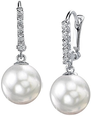 18K Gold White South Sea Cultured Pearl Britney Earrings