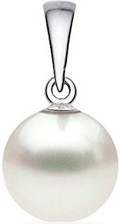 White South Sea Cultured Pearl Pendant AAA Quality 14K White Gold