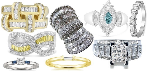 Rings Featuring Baguette Diamonds