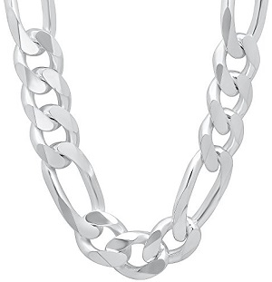 Sterling Silver 2.3mm-13mm Nickel-Free Figaro Italian Chain In Different Lengths