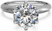 Forever Carat US 2.00 Ct Round Cut Moissanite Engagement Ring Real 14K White Gold Wedding Rings