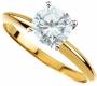 Women's 14k Two-tone 1 ct Round Brilliant Moissanite Solitaire Engagement Ring