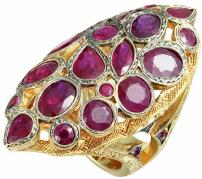 Loree Rodkin 18K Yellow Gold Ruby Cluster Large Marquise Ring