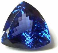 12.02 Cts Trillion Shape Violet Blue Color Natural Tanzanite 5A Quality Gemstone Blue Sapphire or Tanzanite