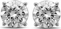 Diamond Jewel 14K Gold Round Diamond Stud Earrings