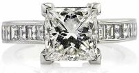 Mark Broumand 4.41ct Princess Cut Diamond Engagement Ring