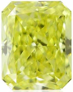 0.50Cts Fancy Intense Yellow Loose Diamond Natural Color Radiant Cut GIA Cert