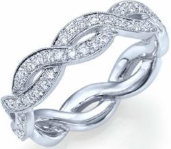 Round Cut Diamond Wedding Ring 14k White Gold or Yellow Gold or Rose Gold Anniversary Ring Wedding Band HANDMADE Free Shipping