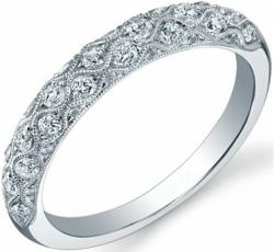 Round Cut Diamond Wedding Ring 14k White Gold or Yellow Gold or Rose Gold Anniversary Ring Wedding Band