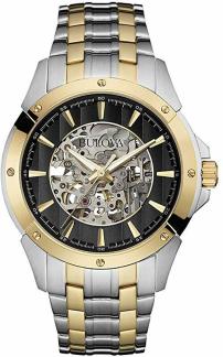 Bulova Mens Two Tone Automatic Bracelet Watch 98A146