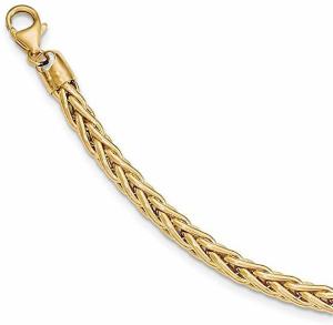 14k Yellow Gold Polished 8.5in Chain Bracelet 8.5 inches