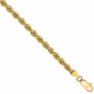 Nina's Jewelry Box 10k Yellow Gold 8mm Handmade Diamond-Cut Chain Necklace 24 Inch