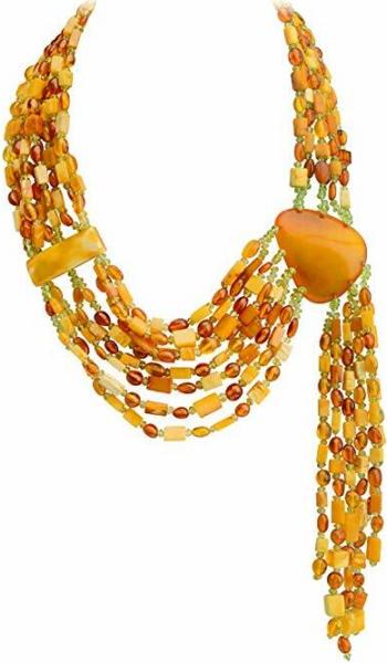 Gorgeous Polish Designer Baltic Amber Runway Statement Necklace