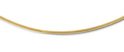 14k Yellow Gold Adjustable Snake Omega Necklace Chain - with Secure Lobster Lock Clasp