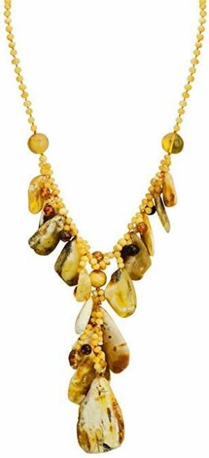 Phenomenal Polish Designer Gorgeous Butterscotch Amber Statement Necklace 23 Inches