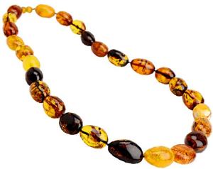 Polish Designer Magnificent Large Baltic Amber Stones Beaded Statement Necklace 27 Inches