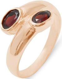 18k Rose Gold Real Genuine Garnet Womens Wedding Band Ring