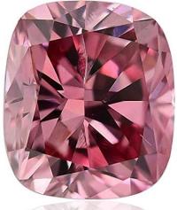 0.41 Carat Argyle Fancy Intense Pink Loose Diamond Natural Color Cushion Cut GIA