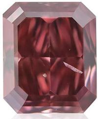 0.26 Carat Fancy Red Loose Diamond Natural Color Emerald Cut