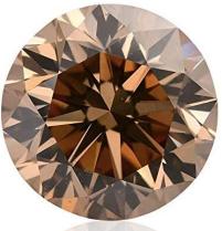 5.25Cts Fancy Orange Brown Loose Diamond Natural Color Round Cut