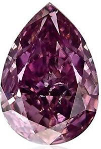 0.31 Carat Fancy Deep Purple Pink Loose Diamond Natural Color Pear Shape GIA
