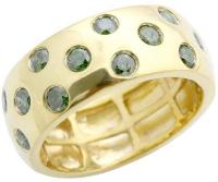 1.00 Carat Green Color Diamond 6 mm Wedding Band