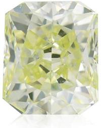0.80 Carat Light Green Yellow Loose Diamond Natural Color Radiant Cut
