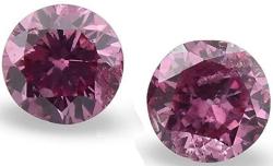 0.24Cts Fancy Vivid Purplish Pink Loose Diamond Natural Color Round Cut Pair