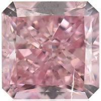 0.40 Carat Fancy Intense Pink Loose Diamond Natural Color Radiant Cut GIA Cert