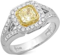18k White Gold 1.01CTW Womens Diamond Engagement Diamond Rings
