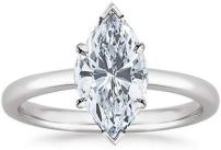 GIA Certified Platinum Solitaire Marquise Cut Diamond Engagement Ring
