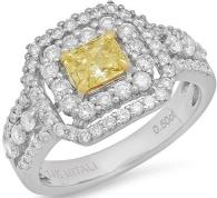 Eternity Diamond Ring Co 18k Gold 1.03CTW Diamond Rings for Women