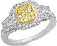 18k Two Tone Gold 1.37CTW Diamond Ring