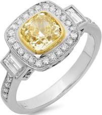 18k Two Tone Gold 1.79CTW Diamond Ring