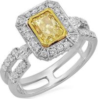 18k Two Tone Gold 1.97CTW Diamond Ring