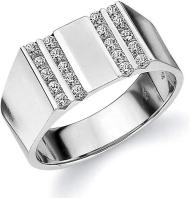 Platinum Diamond Men's Square Ring (.50 cttw, F-G Color, VVS1-VVS2 Clarity)
