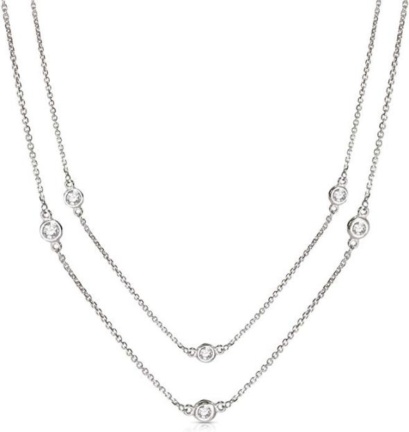 Brand New Diamond by the Yard Necklace in 14KT Gold